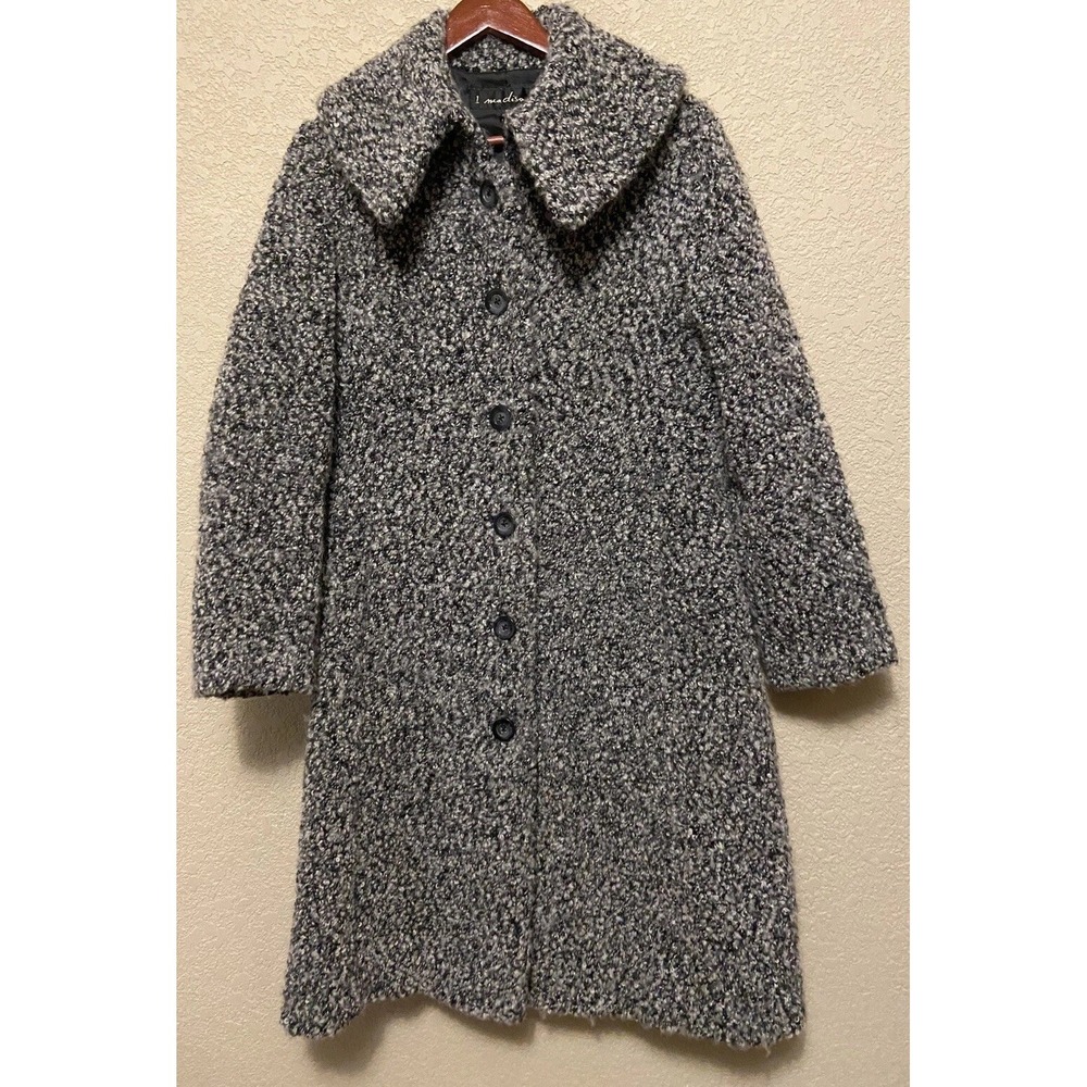 1 Madison Women's 10‎ Boucle Coat Shawl Collar Lined Vintage 50's 60's Style